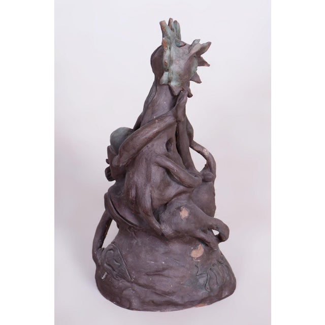 Brown Mid-Century Sculpture in Ceramic, 1950s For Sale - Image 8 of 9