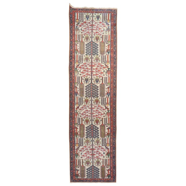 Early 20th Century Willow Tree Persian Runner - 3'2" x 13' For Sale - Image 15 of 18