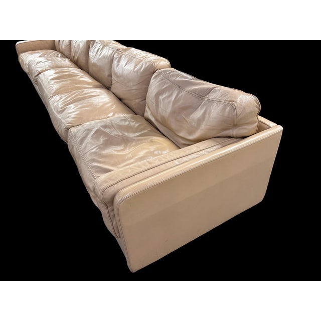 Modular Sofa in Beige Leather by Pierluigi Cerri for Poltrona Frau, 1980s, Set of 3 For Sale - Image 10 of 15
