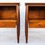 Wood Restored 1950s Mount Airy Walnut & Brass Sculptural Mid Century Nightstands, Attributed, Pair For Sale - Image 7 of 12
