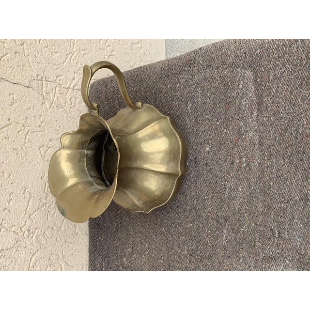 Vintage Gold Brass Jug For Sale - Image 4 of 6