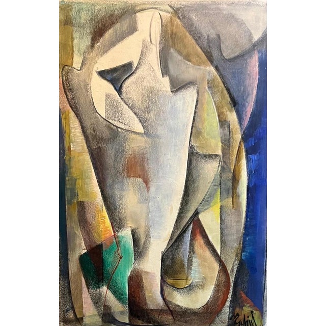 Vivaldo Martini, Abstract Composition No. 2, Oil on Canvas For Sale - Image 9 of 9