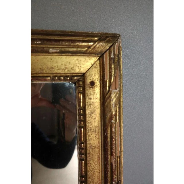 Gold Large Gilded Wood Mirror, Late 18th Century-Early 19th Century For Sale - Image 8 of 10