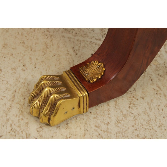 Versace Italian Upholstered Mahogany Chair For Sale - Image 13 of 14