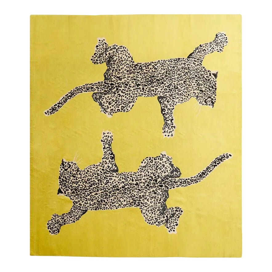Diane Von Furstenberg Double Climbing Leopard Rug 13'w X 13'l | Chairish