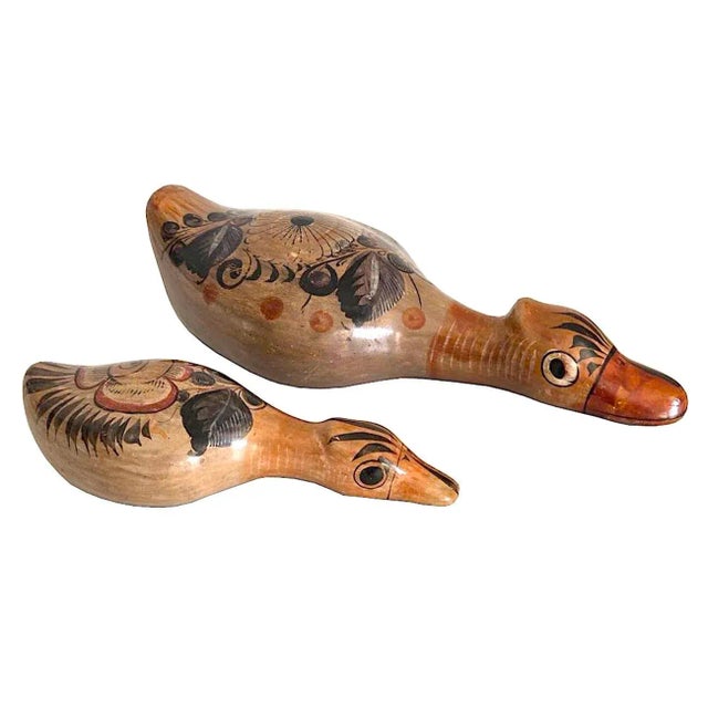 1960s Tonalá Mexico Ceramic Duck Figurines, Set of 2 For Sale In Miami - Image 6 of 12