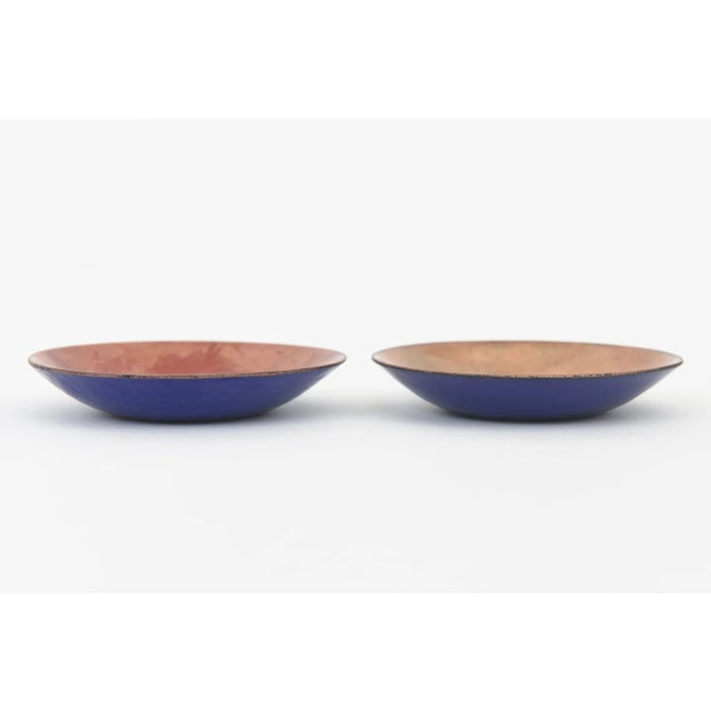 1960s Vintage Enamel Over Copper Small Serving Dishes Set of 10 For Sale - Image 5 of 12