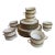 1990s Paragon"ATHENA" Pattern 31pc Dinner Set White and Gold Colors With Banded Border Gold Scrollwork For Sale