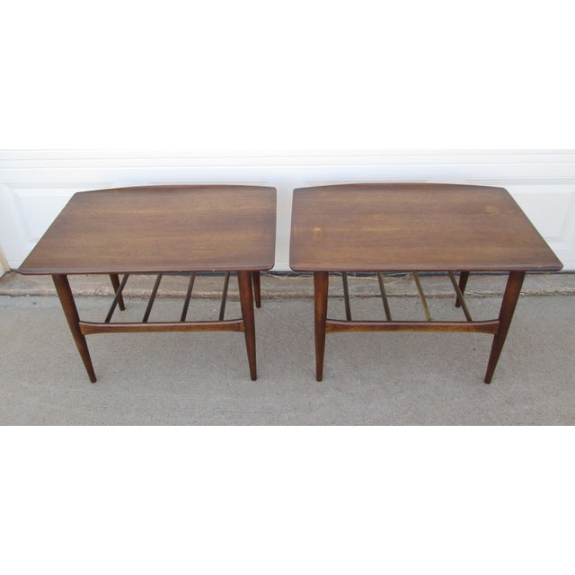 Mid 20th Century 2 Bassett Furniture Artisan End Tables For Sale - Image 10 of 17