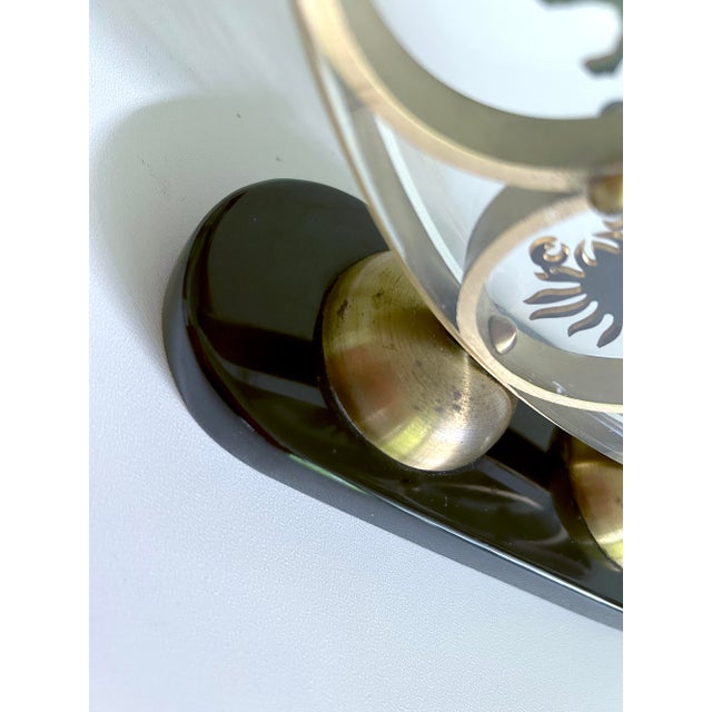Plastic Vintage Zodiac Theme Desktop Clock, 1950s For Sale - Image 7 of 18