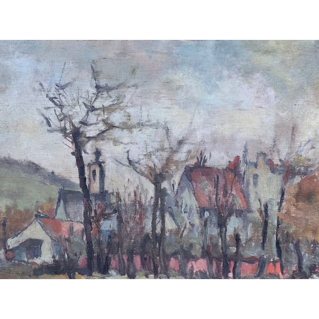 Traditional 1950s Village Scene by George René Sinicki For Sale - Image 3 of 7