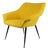 Vintage German Armchair Shell in Yellow Fabric, 1960s For Sale