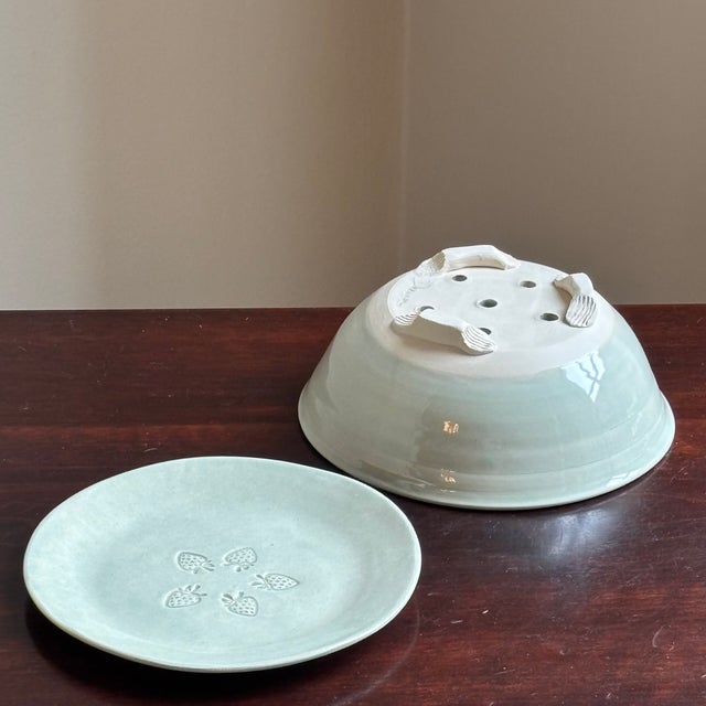 Handcrafted Studio Pottery Berry Colander For Sale In Baltimore - Image 6 of 18