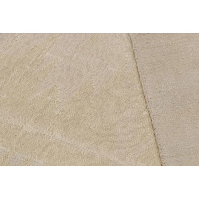 Textile Vintage Kilim Rug With Beige, Blue and Gold Geometric Pattern, From Rug & Kilim For Sale - Image 7 of 7