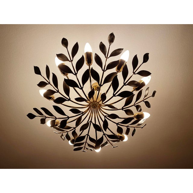 Vintage Floral Pendant Light from Vereinigte Werstaetten, 1950s For Sale - Image 17 of 18