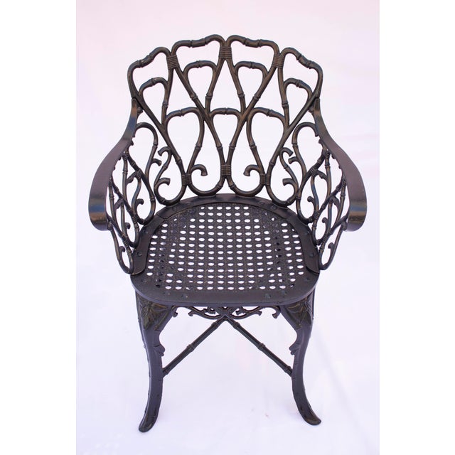 These bamboo chairs have unique details throughout the design. Very lightweight but sturdy. Dimensions: 30 1/2" H x 22" W...
