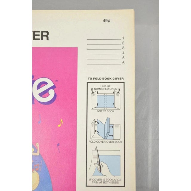 Vintage 1989 Barbie Mattel Original Pink Paper Book Covers Nos - Many Available For Sale - Image 4 of 12