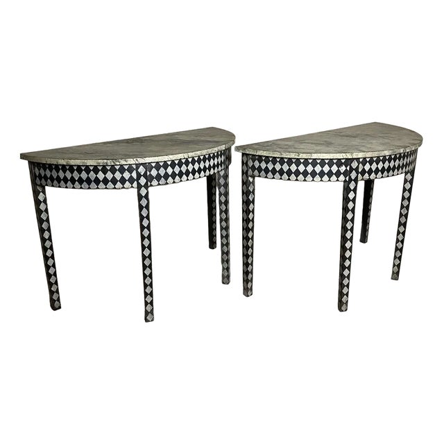 Painted Georgian Side Tables, 1830, Set of 2 For Sale