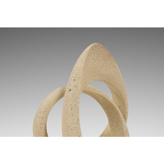 Abstract Postmodern Textured Intertwined Loop Sculpture in Stucco, Usa, C. 1980s For Sale - Image 9 of 17