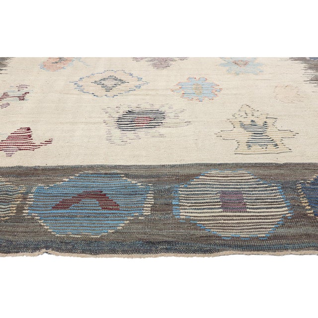 Vintage Turkish Tribal Kilim Rug - 10'02 X 14'02 For Sale - Image 4 of 9