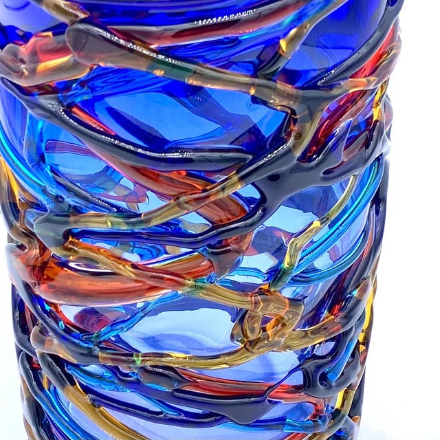 Not Yet Made - Made To Order Blue Cylindrical Vase in Murano Glass from YourMurano For Sale - Image 5 of 6