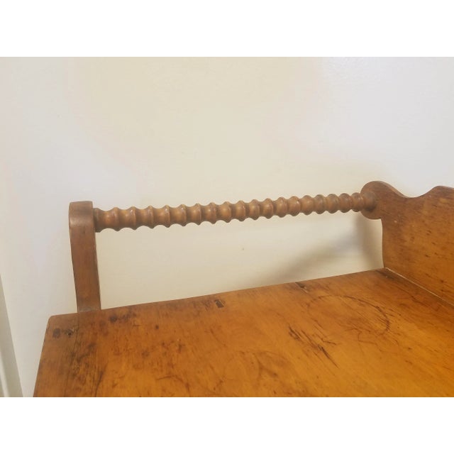 Antique American Pine End Table For Sale - Image 10 of 13