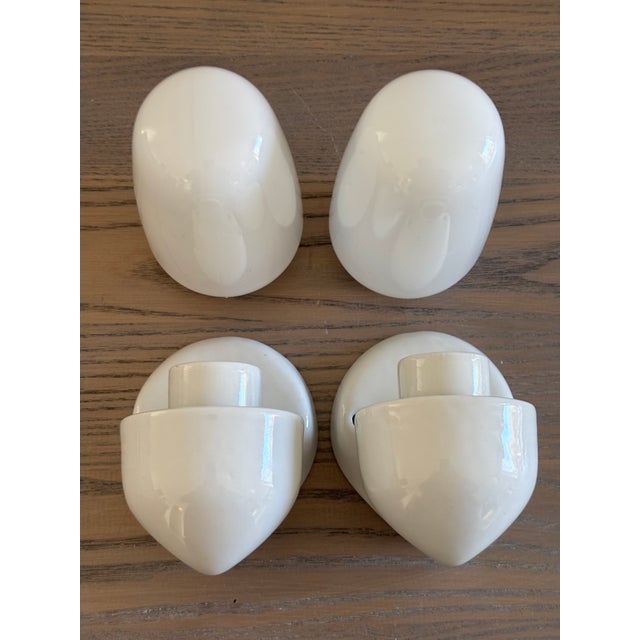 Model 6067 Sconces in Ceramic by Wilhelm Wagenfeld for Lindner, 1958, Set of 2 For Sale - Image 6 of 12