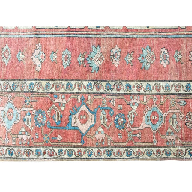 Ivory Late 19th Century Persian Serapi Rug For Sale - Image 8 of 14