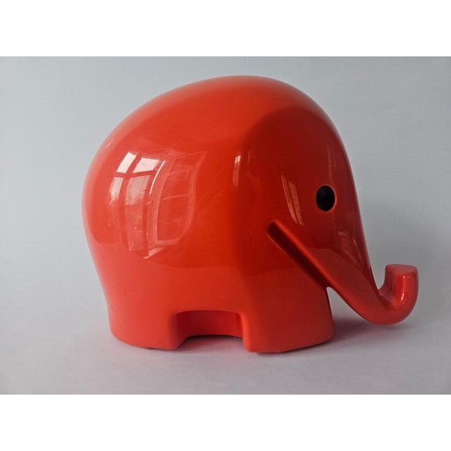 1970s XMidcentury Money Box Elephant, Designed attributed to Luigi Colani, Drumbo, 1970s For Sale - Image 5 of 11