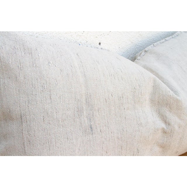 Linen Tail Oversized Lumbar Moroccan Pillow For Sale In Los Angeles - Image 6 of 8