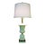 Xlarge Paul Hanson Neoclassical Modern Hollywood Regency Bisque Ceramic Marble Brass Table Lamp 1960's Italy For Sale