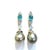 Bochic "Orient" Vintage Blue Appetite & White Topaz Earrings Set 18K Gold&Silver For Sale In New York - Image 6 of 18