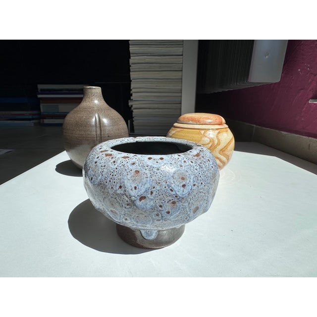 Studio Ceramic Vase with Lava Glaze from KTU Unterstab, Langenhessen, Germany, 1960s For Sale - Image 12 of 13