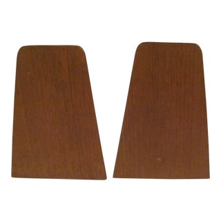 Danish Modern Style Teak Bookends by Viking of Japan - a Pair 5" High For Sale