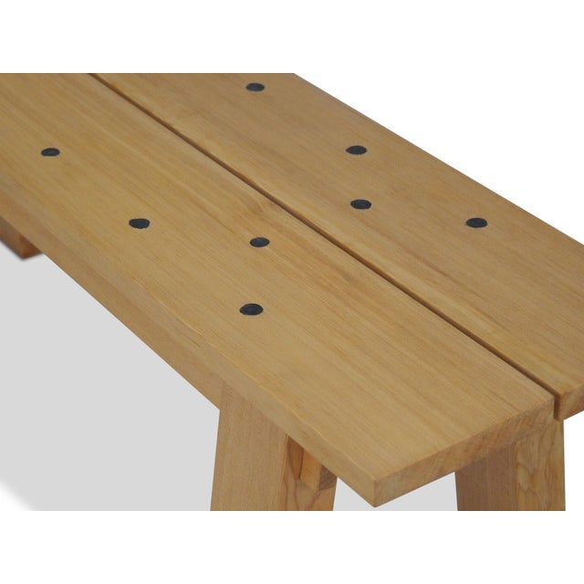 Farmhouse Plank Dining Bench For Sale - Image 3 of 4