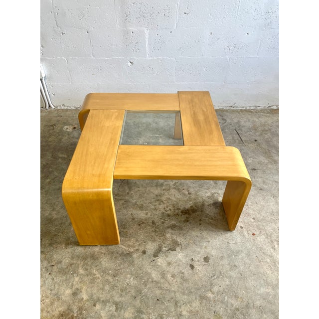 Mid Century coffee table Designed by Norwegian Åke Fribytter & crafted in Sweden by Nelo Mobler. Panda model. Birch ply...