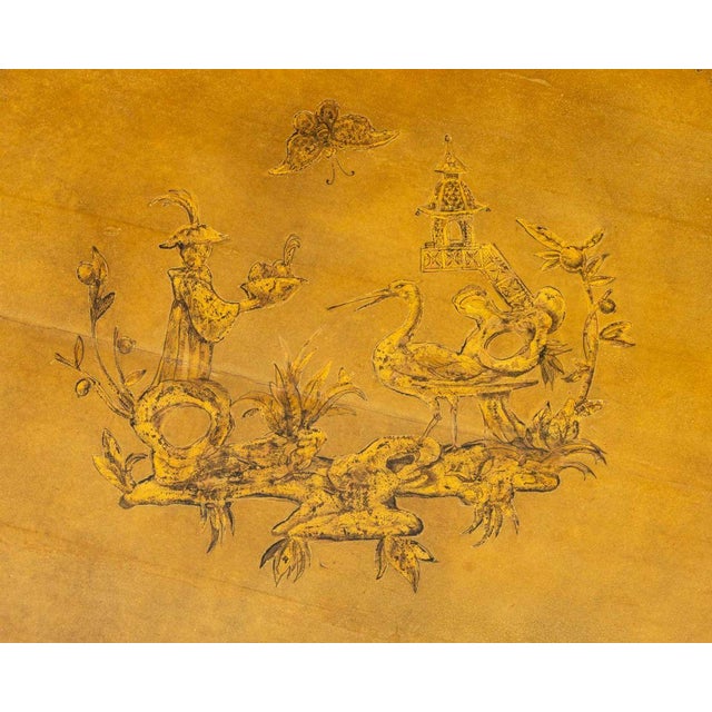 Chinoiserie Chinoiserie Yellow Painted Occasional Table For Sale - Image 3 of 6