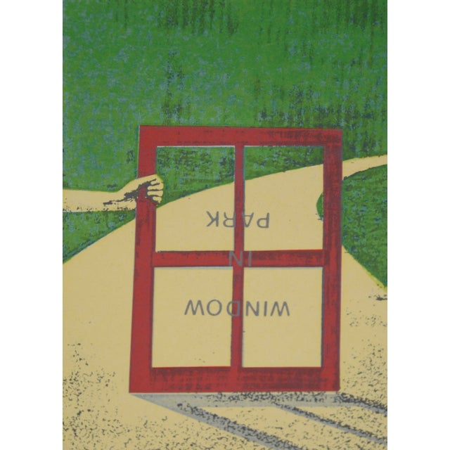 "Window in the Park" - Lithograph on Paper For Sale - Image 4 of 5