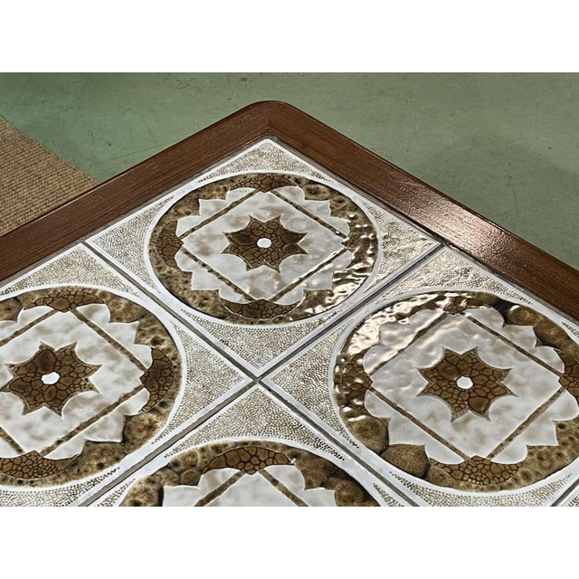 Vintage Coffee Table in Teak and Tiled Tray, 1970s For Sale - Image 6 of 10