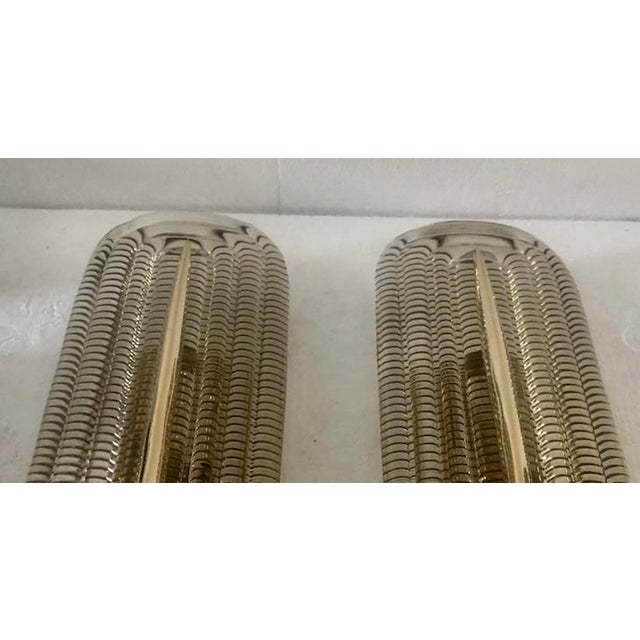 Mid-Century Modern Smoky Murano Glass and Brass Wall Light, 2000 For Sale - Image 3 of 11