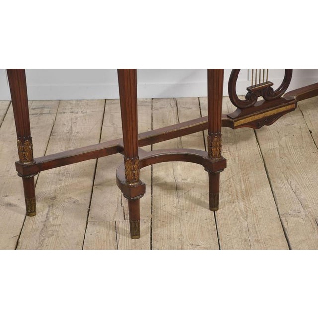 Long French Empire Revival Style Console Table in Mahogany, 1890s For Sale - Image 10 of 18