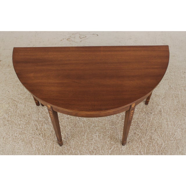 Brown Vintage Mahogany Inlaid Gate Leg Dining Table For Sale - Image 8 of 18