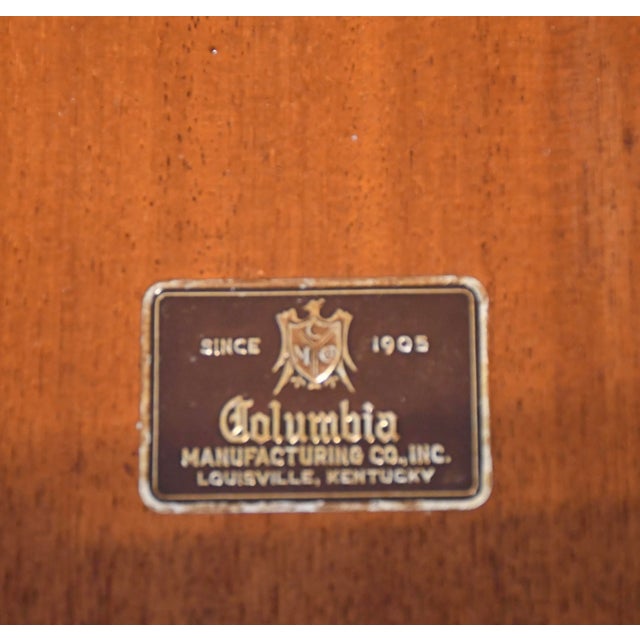 1920 Antique Pair of Columbia Regency Style Mahogany Pembroke Side / End Tables For Sale - Image 14 of 18