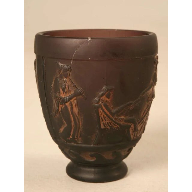 Signed Georges De Feure Molded Pressed Glass Vase For Sale - Image 4 of 10