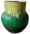 KRB 1970s Hand-Painted Green and Chartreuse Organic Moderns Earthenware Vase For Sale - Image 4 of 8