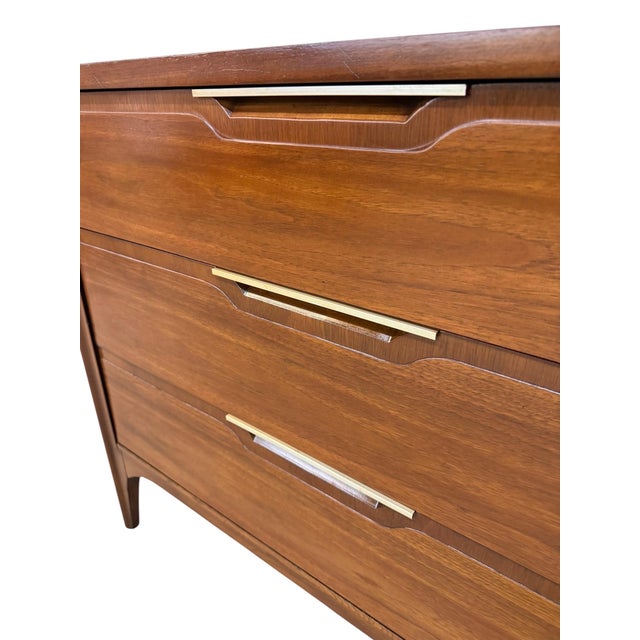 Mid-Century Modern Kent Coffey "Impact" Walnut Bachelor Chest For Sale - Image 9 of 10