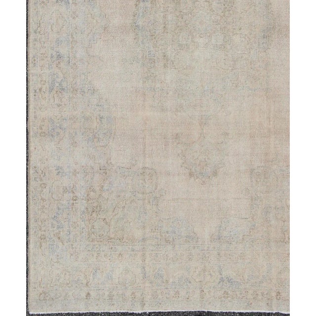 Keivan Woven Arts, En-140593, Neutral Vintage Turkish Rug in Cream, Gray, Camel and Light Brown Colors For Sale - Image 4 of 10