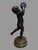 Early 20th Century Antique Victorian Clodion 14.5" Figural Bronze Statue Sculpture Musician Playing a Tambourine For Sale - Image 5 of 12