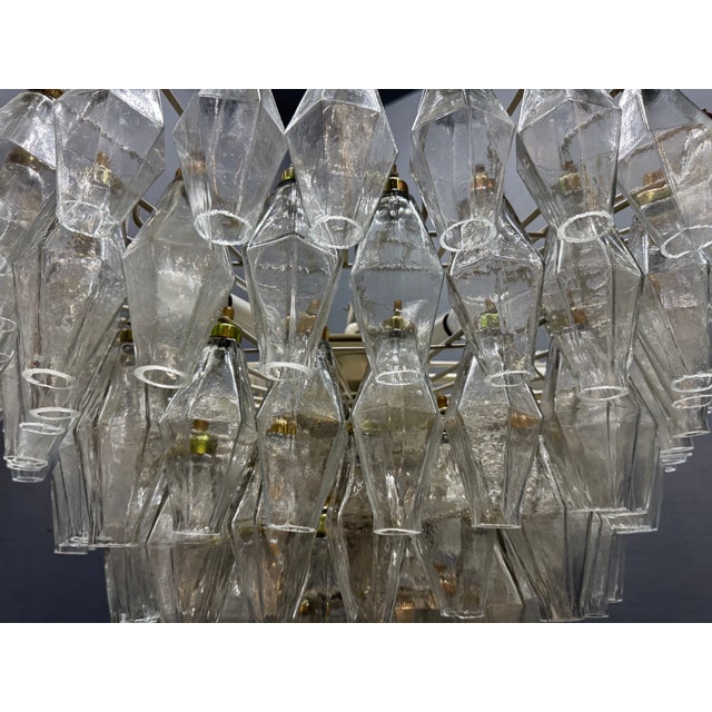 Large Murano Glass Poliedri Chandelier, Italy, 1970s For Sale - Image 17 of 18
