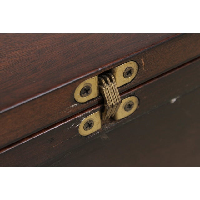 English Style Flip Top Mahogany Game Hall Table For Sale - Image 15 of 16